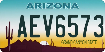 AZ license plate AEV6573