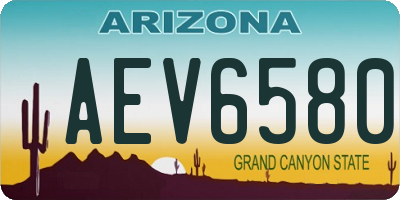AZ license plate AEV6580