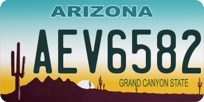 AZ license plate AEV6582