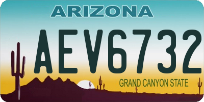 AZ license plate AEV6732