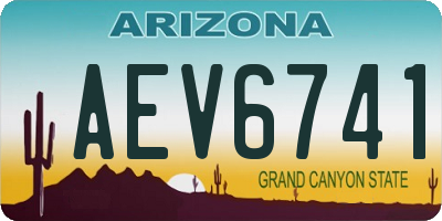 AZ license plate AEV6741