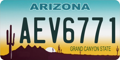 AZ license plate AEV6771