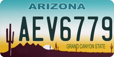 AZ license plate AEV6779