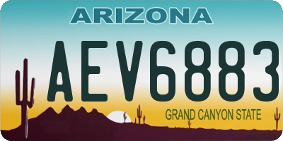 AZ license plate AEV6883