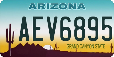 AZ license plate AEV6895