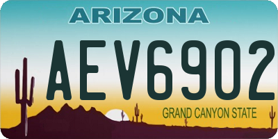 AZ license plate AEV6902