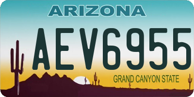 AZ license plate AEV6955