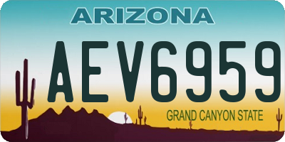 AZ license plate AEV6959