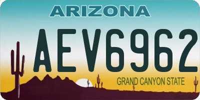 AZ license plate AEV6962