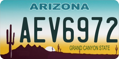 AZ license plate AEV6972