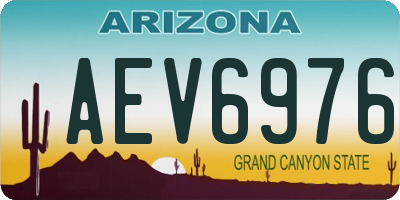 AZ license plate AEV6976