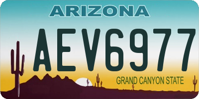 AZ license plate AEV6977