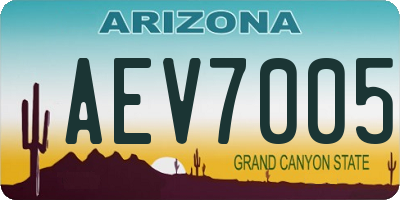 AZ license plate AEV7005