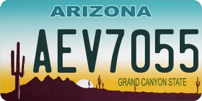 AZ license plate AEV7055