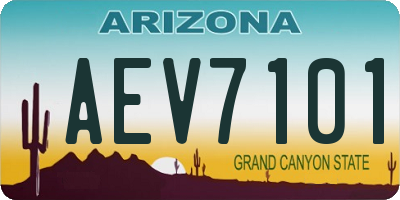 AZ license plate AEV7101