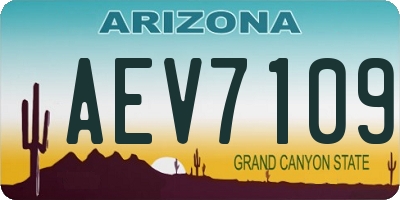 AZ license plate AEV7109