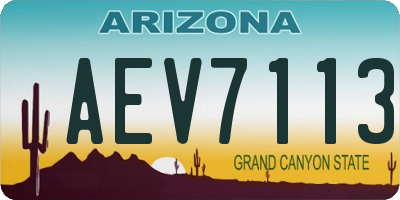 AZ license plate AEV7113