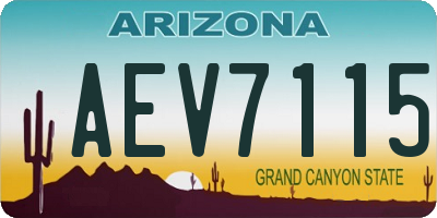 AZ license plate AEV7115