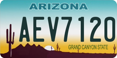 AZ license plate AEV7120