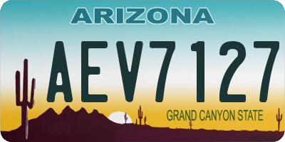 AZ license plate AEV7127