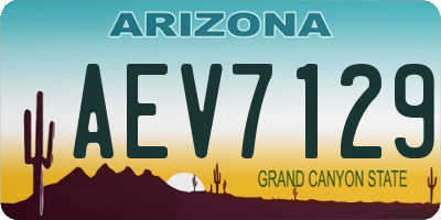 AZ license plate AEV7129