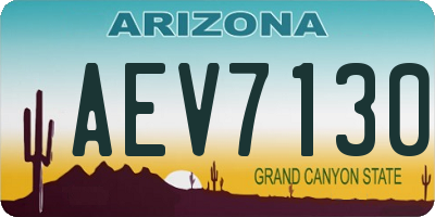 AZ license plate AEV7130