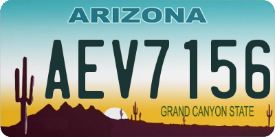 AZ license plate AEV7156