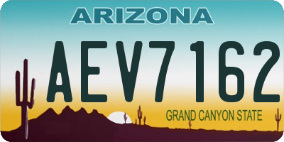AZ license plate AEV7162