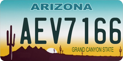 AZ license plate AEV7166