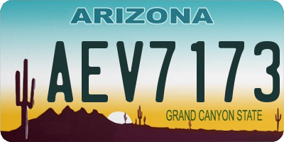 AZ license plate AEV7173