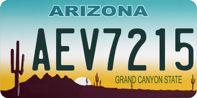 AZ license plate AEV7215