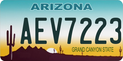 AZ license plate AEV7223
