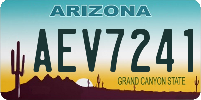 AZ license plate AEV7241