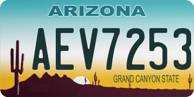 AZ license plate AEV7253