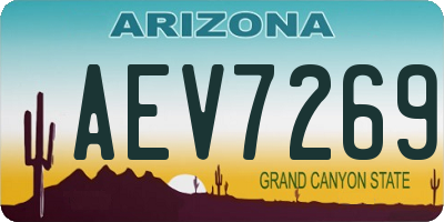 AZ license plate AEV7269