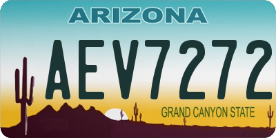AZ license plate AEV7272