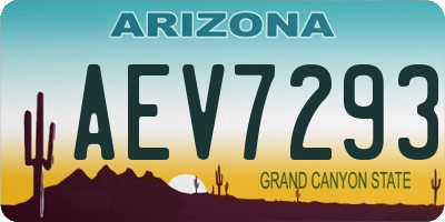 AZ license plate AEV7293