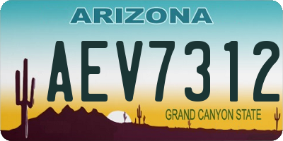 AZ license plate AEV7312