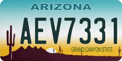 AZ license plate AEV7331