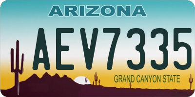 AZ license plate AEV7335