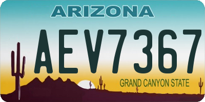 AZ license plate AEV7367