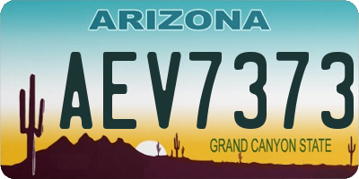 AZ license plate AEV7373
