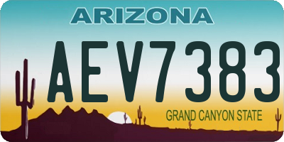 AZ license plate AEV7383