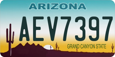 AZ license plate AEV7397