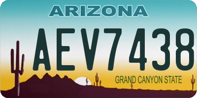 AZ license plate AEV7438