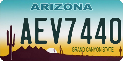 AZ license plate AEV7440