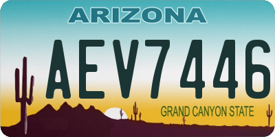 AZ license plate AEV7446
