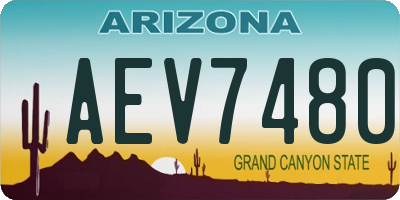 AZ license plate AEV7480