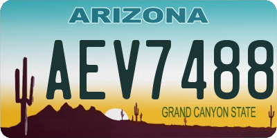 AZ license plate AEV7488