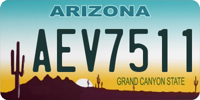AZ license plate AEV7511